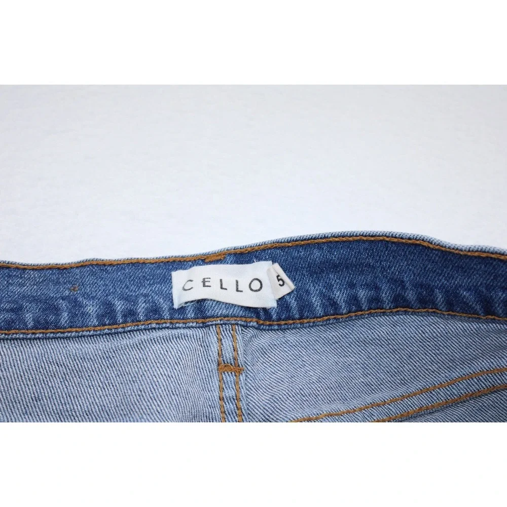 Women's High Rise Tapered Jeans Size 5 Blue Denim Mom Jeans High Waist
